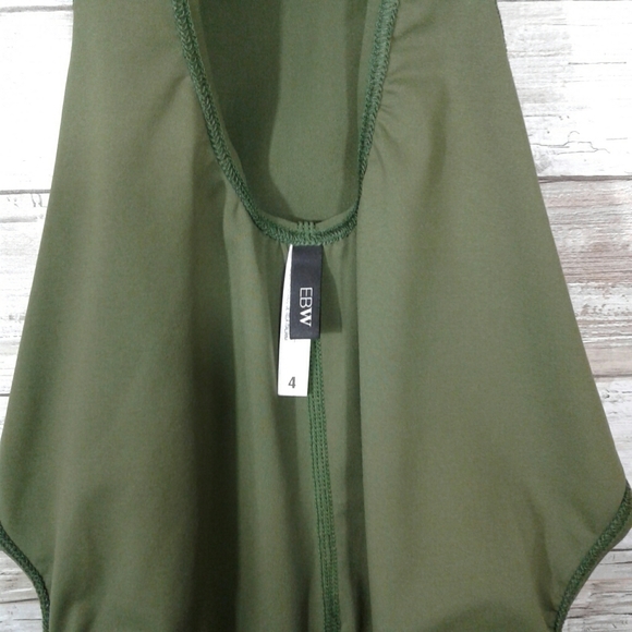 NWOT Everthing But Water Olive Halter One Piece - Picture 4 of 7